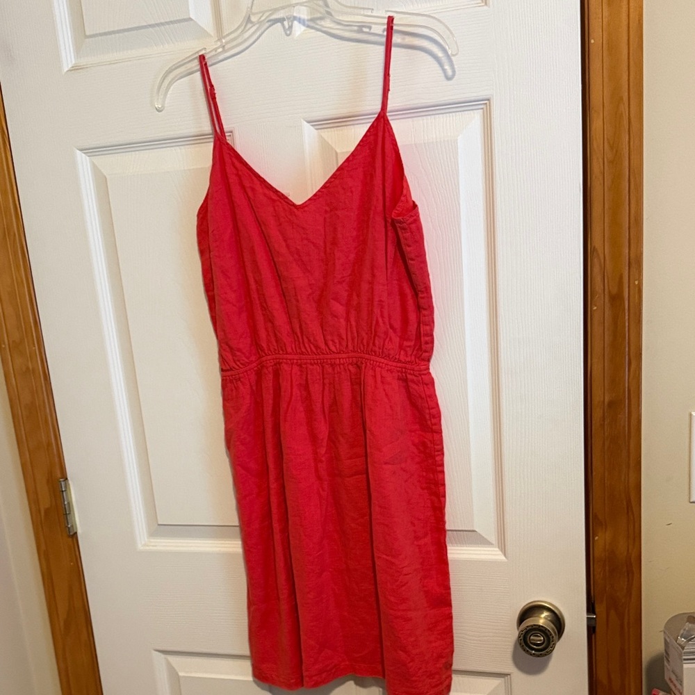J. Crew Linen Sleeveless V-Neck Sundress
